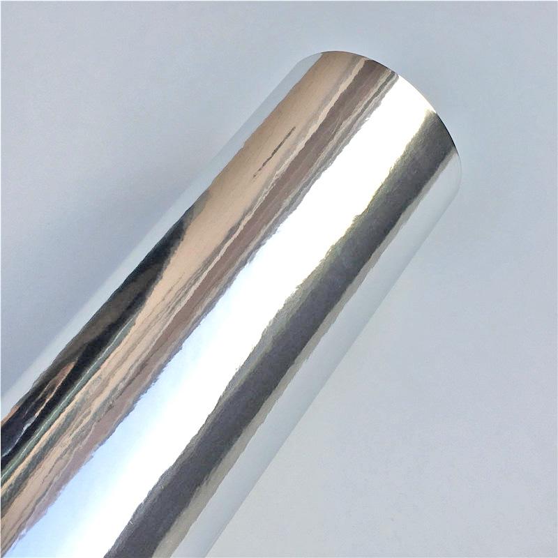 

Гибкая глянцевая зеркальная хромированная серебристая виниловая пленка-обертка фольга наклейка без пузырьков автомобильная наклейка крышка для компьютера телефона 152X20 CM серебряный