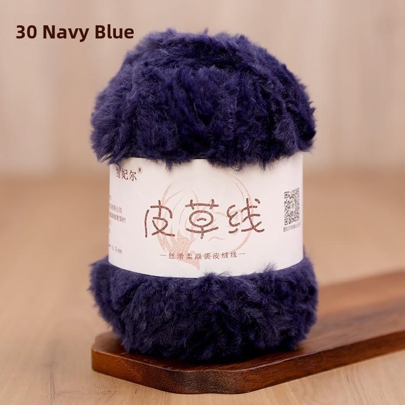Hand Knitted Fur Yarn Long Hair Hat Scarf DIY Wool Yarn Simulation Fur Crt Material Autumn Faion Accories