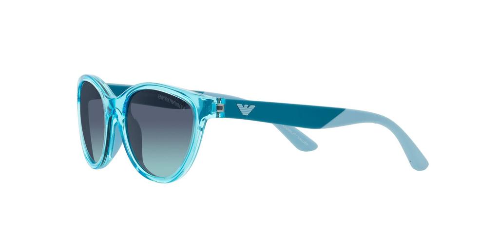 Emporio Armani EK4003F Shiny Transparent Turquoise Frame with Azure Gradient Dark Blue Size 48 Kids' Lens,