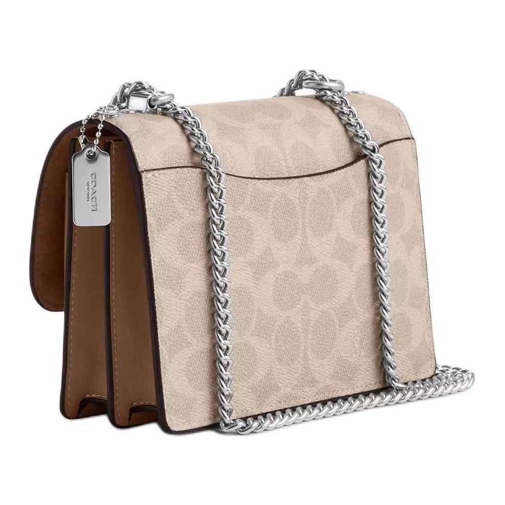 Coach Klare 18 Logo Buckle Closure Crossbody Bag Women crossbody bag Gray Brown CW206-SVPWH