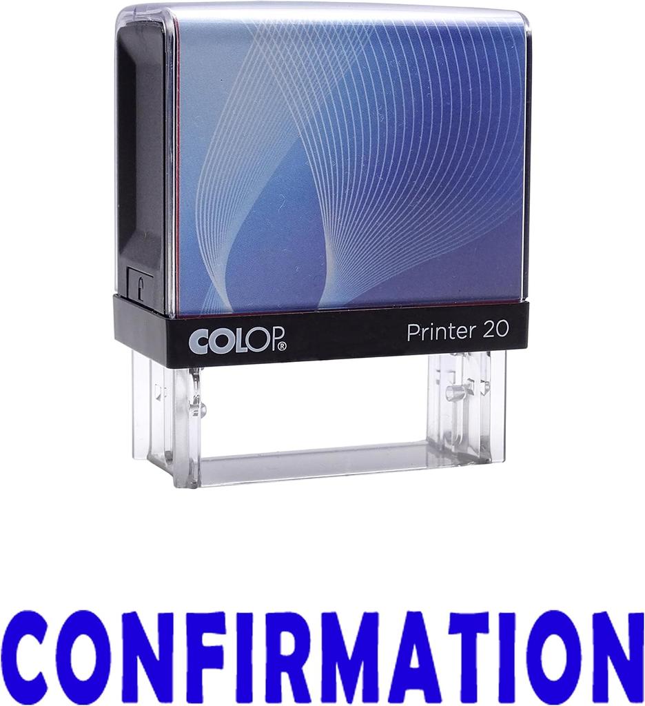 Confirmation Self Inking Rubber Stamp Custom Colop Office Stationary P20 Mini Stamper