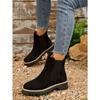Women'S Slip-On Chunky Platform Ankle Boots - Non-Slip Rubber Sole, Cushioned Insole & Low Heel - Slip-On Closure
