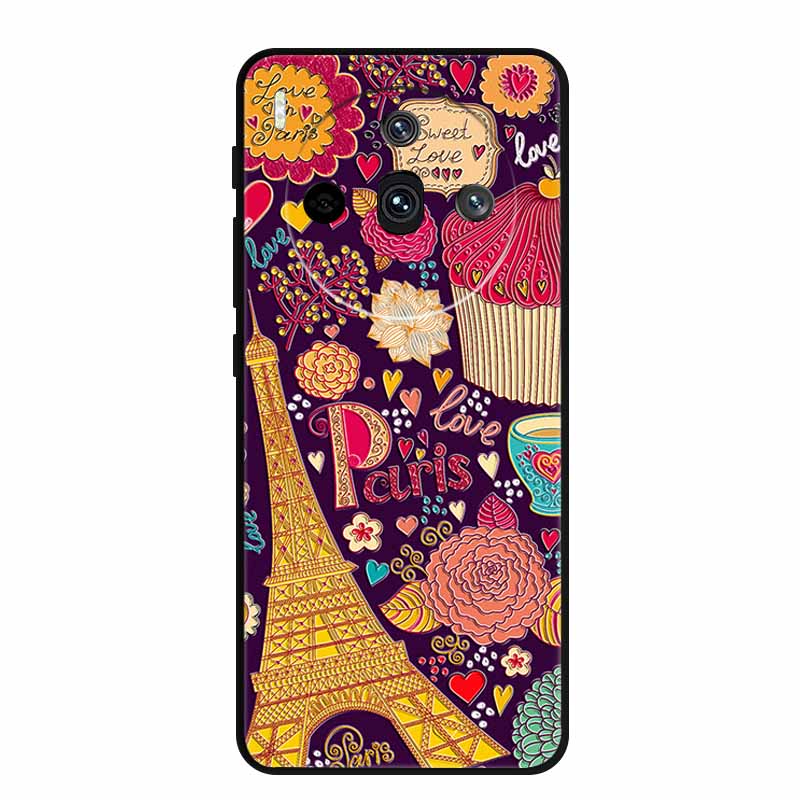 3D Relief Emboss Case For ZTE nubia Z60S Pro Z50s Pro Z70 Z50 Z60 Ultra Blade A75 A73 5G Black Silicone Soft Back Cover Case Bag