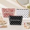 Lightweight PVC Cosmetic Bag Waterproof Toiletry Storage Bag Striped Makeup Bag Gift