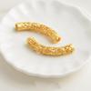 Gold-Plated Floral Pattern Chinese Style Bent Tube Bangle Bracelet Bead Cover DIY Accessories