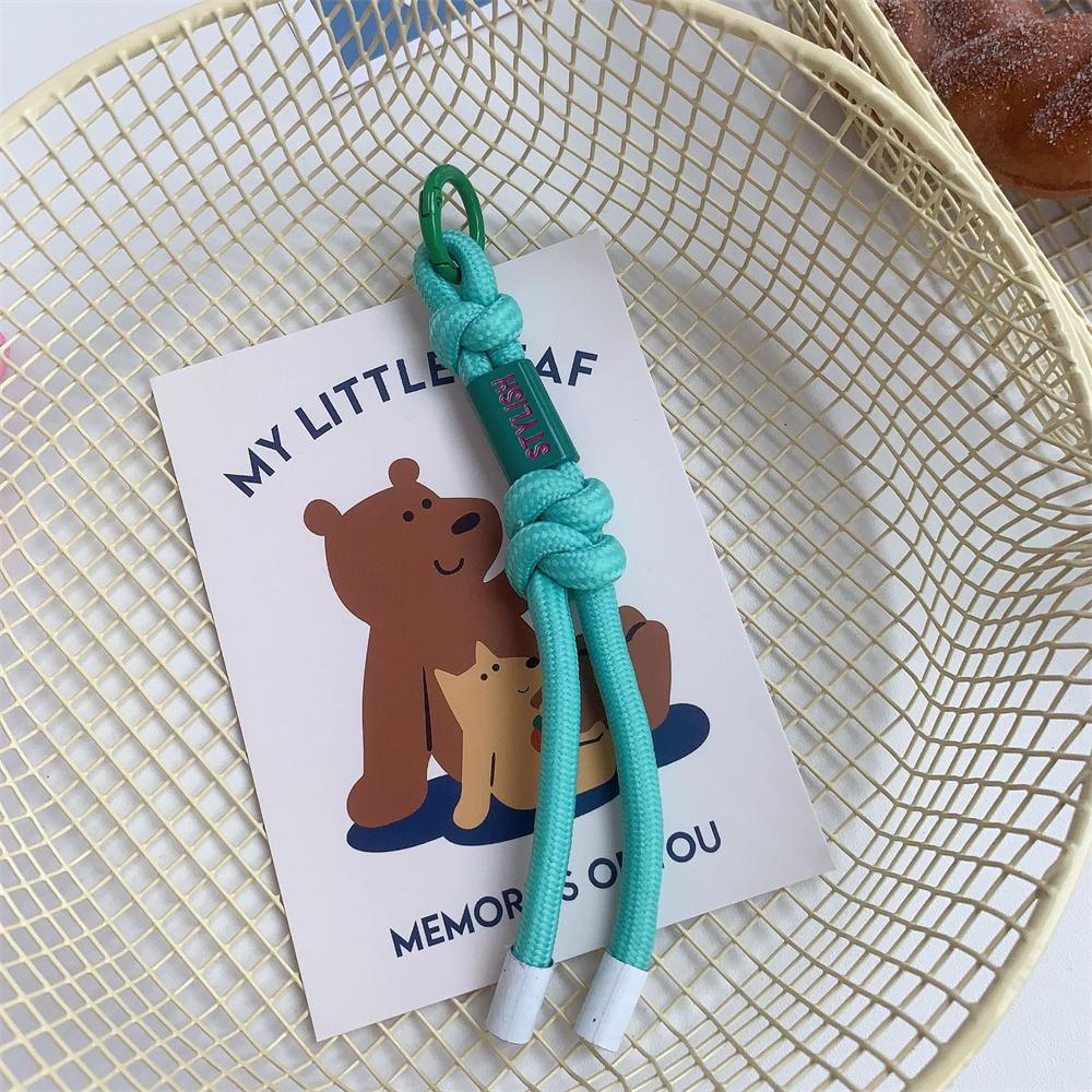 

Корейский Цветной Плетеный Короткий Нейлоновый Ремешок Для iPhone Цепочка Для Телефона Брелок Сумка Брелок Для Ключей Подвесной Шнурок Веревка Брелок Стильный Спортивный