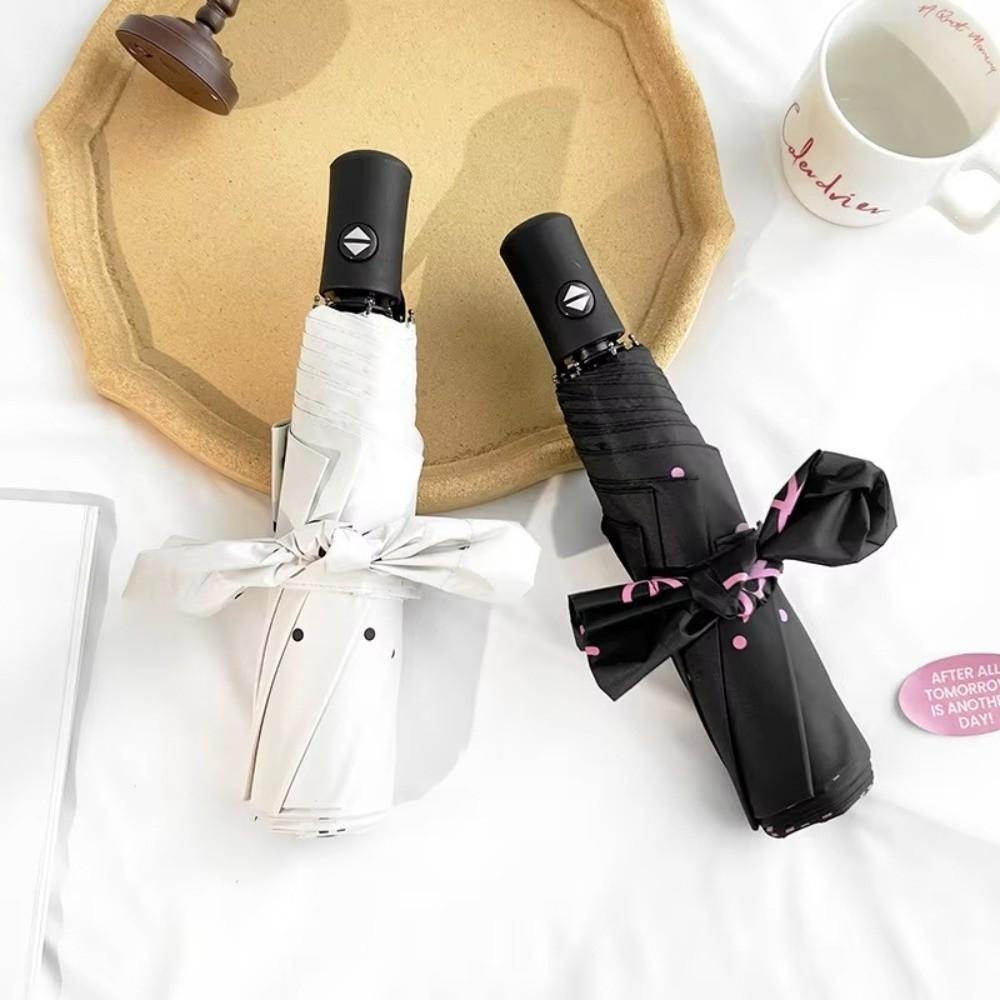Windproof/Sunproof Automatic Umbrella UV Protection UPF 50+ Dual-use Sun Umbrella Black Coated Protection Rainproof