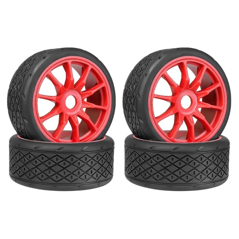 Set of 4 Remote Control Wheel Tires for Crawlers Car Model Rubber Wheel Tires for Remote Control Accessories