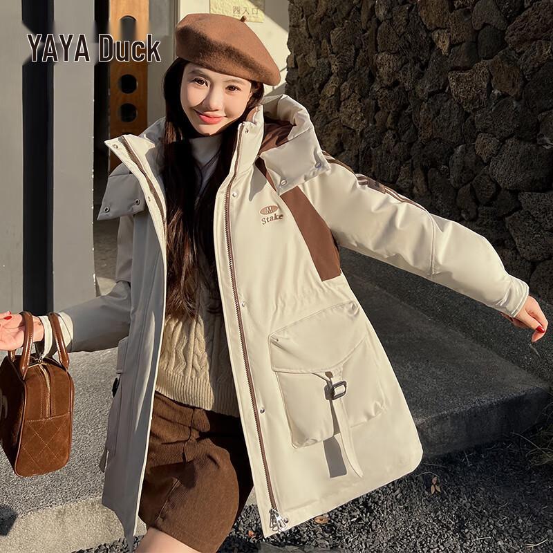 

YAYA Women s Maillard Style Slim-Fit Thickened Down Coat S
