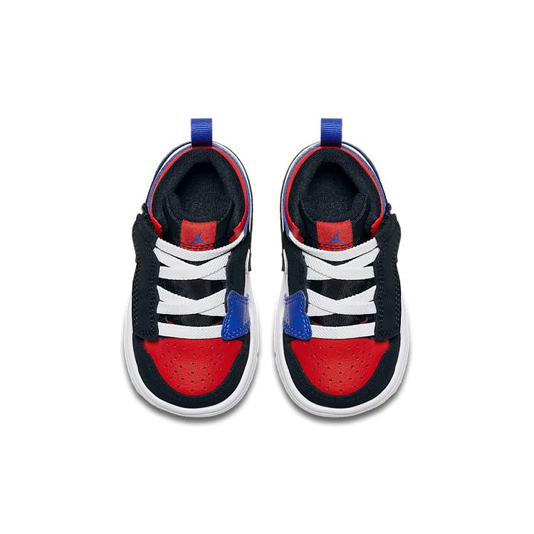 Jordan Air Jordan 1 Slip Resistant Cushioning Slip Resistant Cushioning Mid top Toddler Shoes Black Blue Red AR6352-124