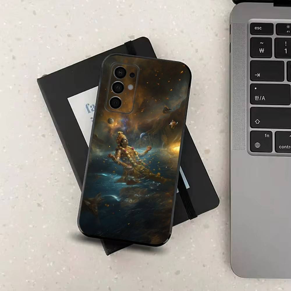 God Indian Lord Krishna Phone Case For Samsung Galaxy A73,31,8,9,53,32,72,41,J7,52,71,22,Note Soft Black Silicone Cover