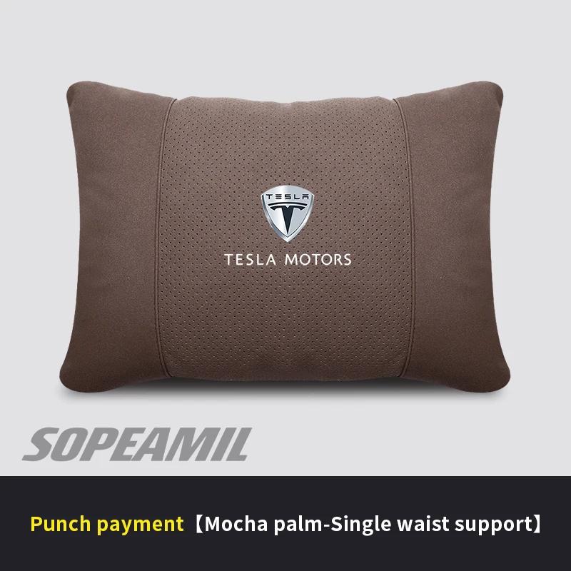 Tesla Model 3 Model Y Model S Model X Cybertruck Roadsrer Car Ventilate Suede Headrest Neck Support Seat Waist Cushion Pillow