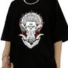 Retro Jujutsu Kaisen Ryomen Sukuna Tshirts Men Short Sleeves Graphic T Shirt Novelty Anime Manga T-shirt Cotton Tee Tops Merch