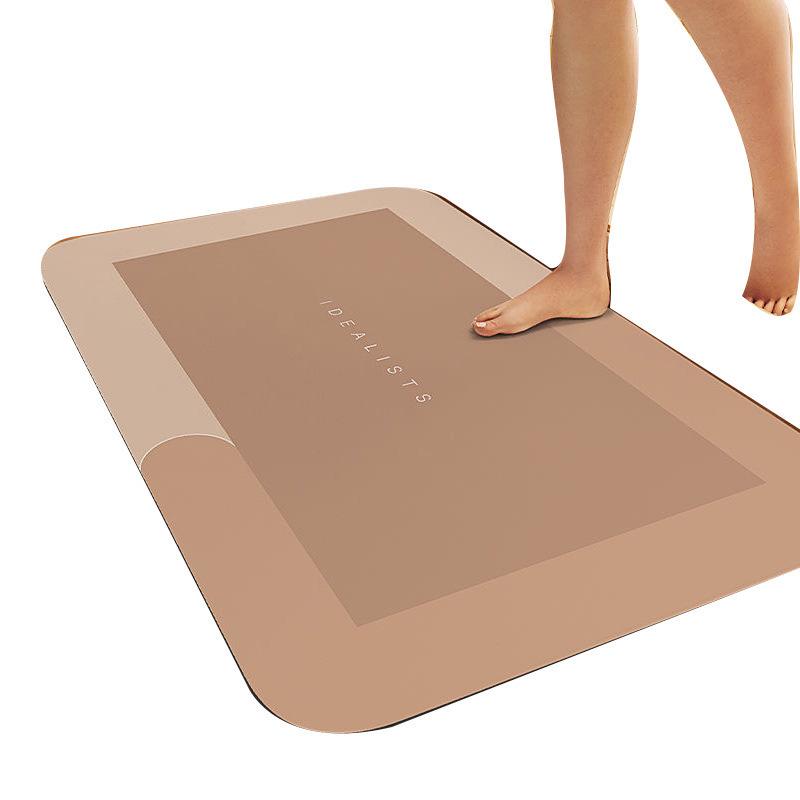 Minimalist Non-Slip Diatomaceous Earth Bath Mat - Absorbent Bathroom or Entrance Doormat