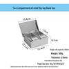 Zhongji Stainless Steel 2-Compartment Flip-Lid Spice Box