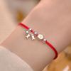 Banyan Tree S925 Silver Lucky Cat & Fish Bracelet - Women's Zodiac Red Rope Jewelry Gift