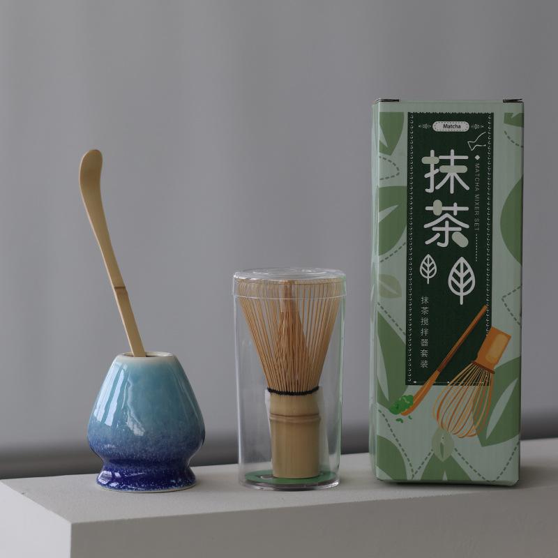 Japanese Style Ceramic Matcha Making Set BespritGift Song Dynasty Tea Whisking Tools Bamboo Whisk&Scoop Matcha Kit Gift Box