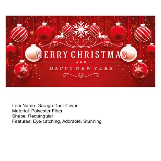 Christmas Garage Door Cover Large Christmas Banner Backdrop Decoration for Indoor Outdoor Garage Door Gate Party Wall Decor