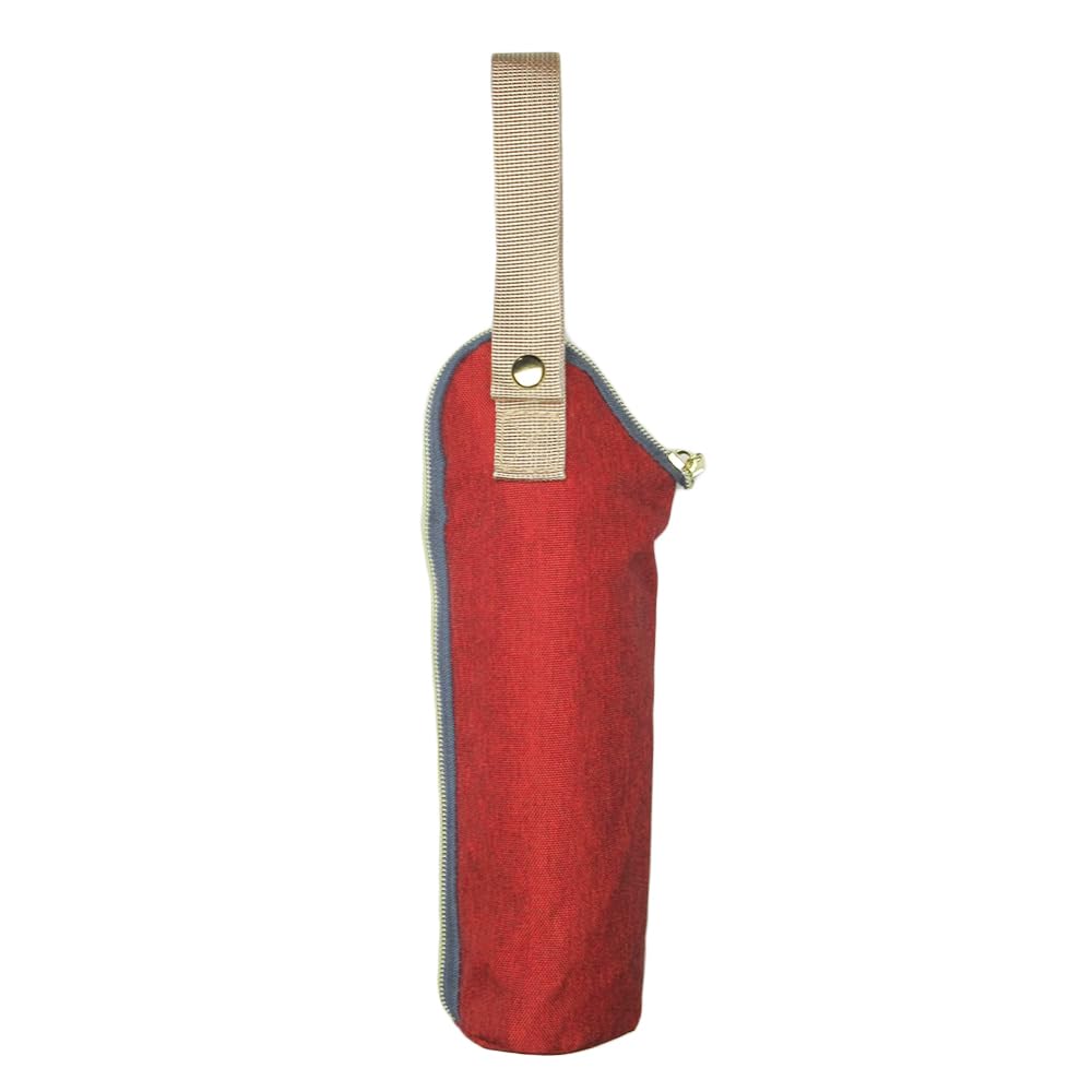 Panda Family Baby Bottle Case Pouch with Insulated Strap for PET Bottles and Water Bottles, Red