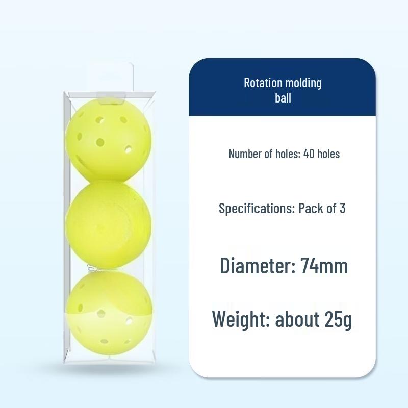 

Pickleball Rotational Molded 40-Hole Ball
