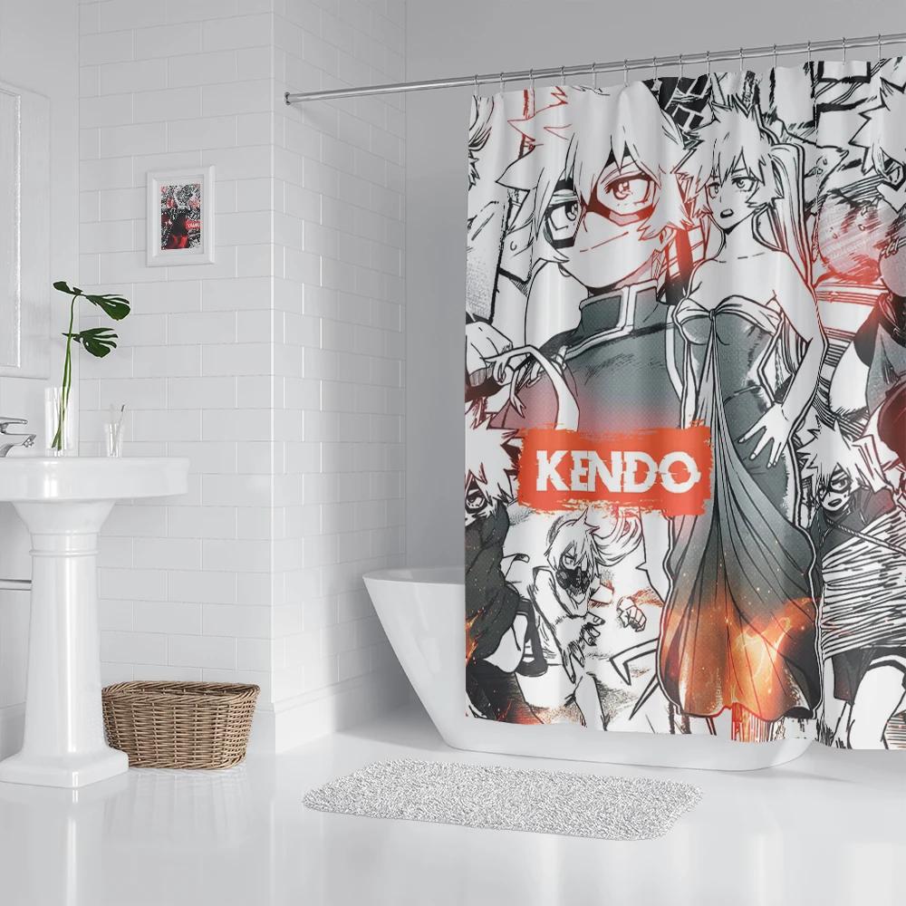 Anime Shower Curtain With Hook Bathroom Curtain Bathroom Decor Anime Decor  Curtain