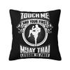 Muay Thai Pillow Case Bedroom Decoration Luxury Thailand Fighter Kickboxing Martial Cushion Decoration Salon Square Pillowcase