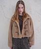 Avandress Fuzzy Cropped Duffle Jacket Brown