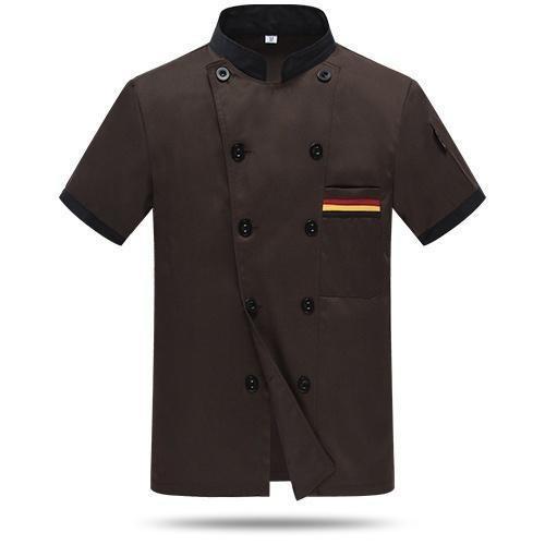Restaurant Cook Shirt Short Sleeve Chef Jacket Baker Uniform Kitchen Caterers Clothes