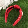 Santa Claus Headband Knotted Winter Hairbands Girls Cute Headband Festival Headwear For Women Bezel Hair Bands Hairband