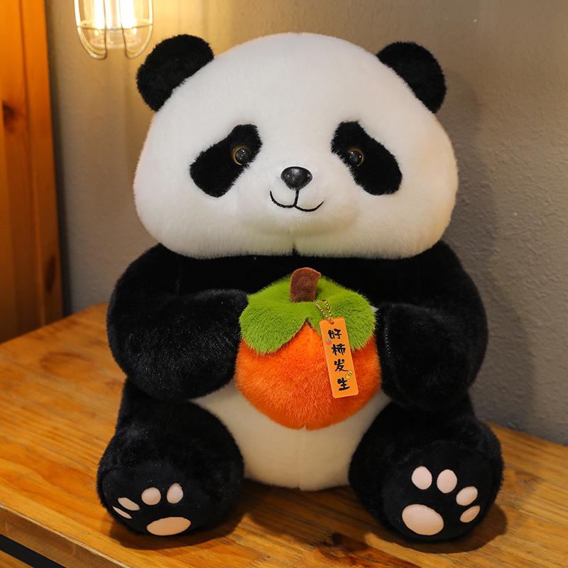 

Persimmon Panda Plush Doll - Chengdu Souvenir & Children s Gift 35cm 0.55kg