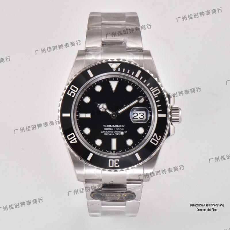 Pánské mechanické hodinky Rolex Submariner zelené a černé