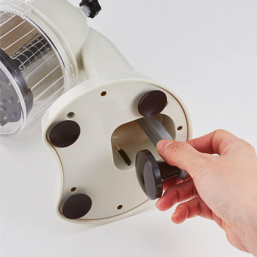 Compact Fluffy Shaved Ice Maker Manual Fluffy Smooth Crunchy Stepless Adjustment Flavored Ice Juice Milk Ice Frozen Fruit Outdoor [Toffy] K-IS10 (Pale