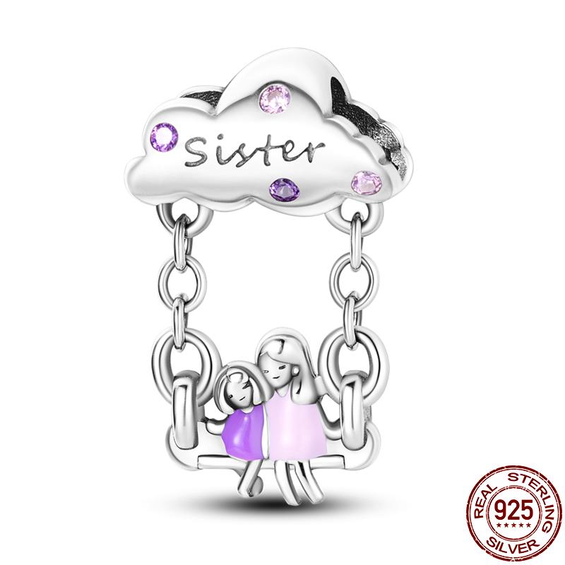 S925 Sterling Silver Luminous Colorful Fireflies Charms Fit  Bracelet Bead DIY Jewelry For Women Gift Hot Sale