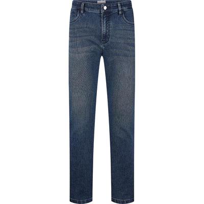 Brand Men's Jacquard Denim Straight-Leg Jeans
