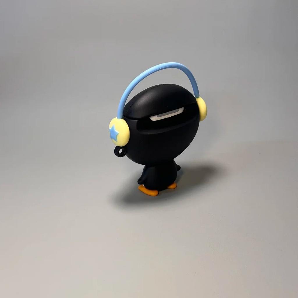 Cute music penguin AirPods pro apple bluetooth headset case 1/1/1 generation cartoon case for women