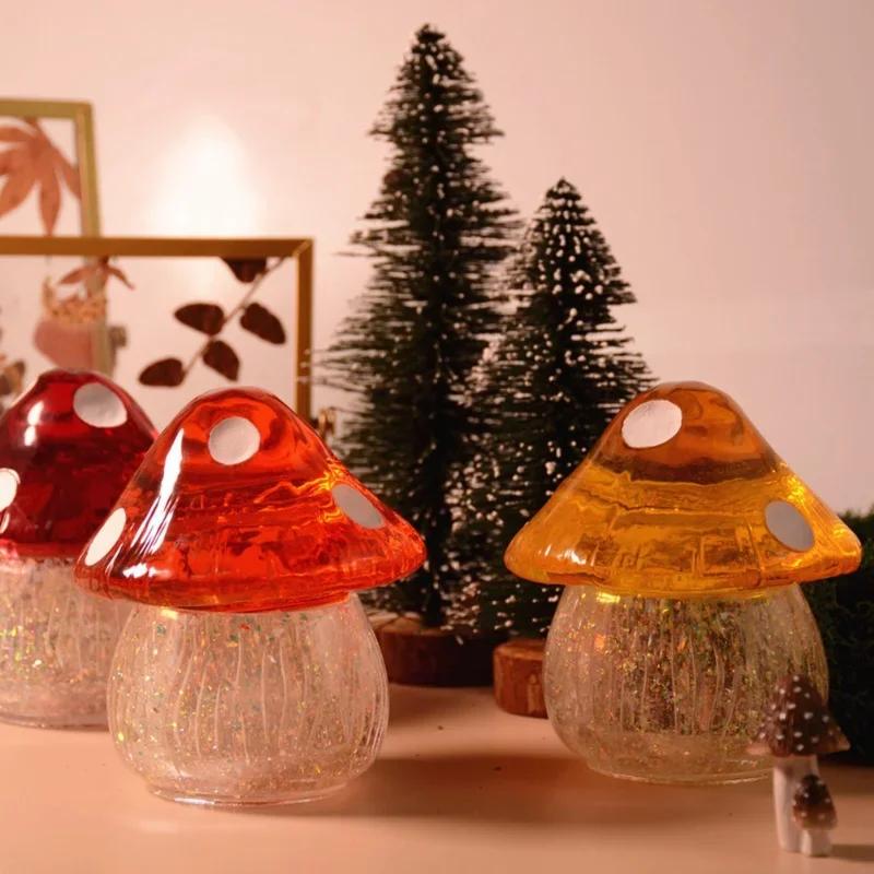 Epoxy Resin DIY Crystal Mold Mushroom Jar Jewelry Storage Box Ornament Mirror - Like Resin Mushroom Jar Bottle Mold