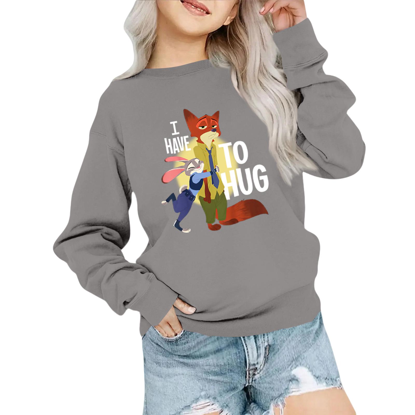 Children s Fashionable Loose Casual Long-sleeved Printed Collar Sweatshirt 140
