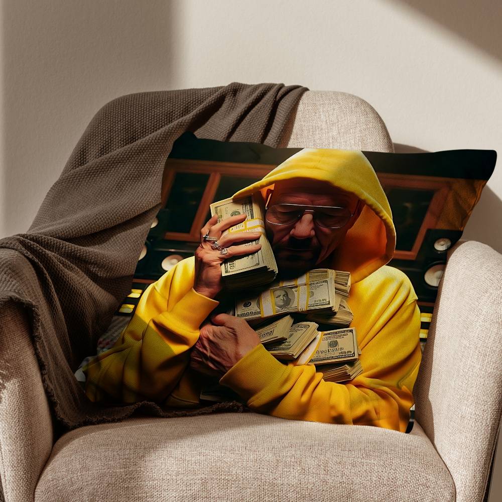 Cool Walter White Breaking Bad Pillow Case Square DoubleSided Printing Short Plush Sofa Cushion Cover Bedroom Bedside Pillow