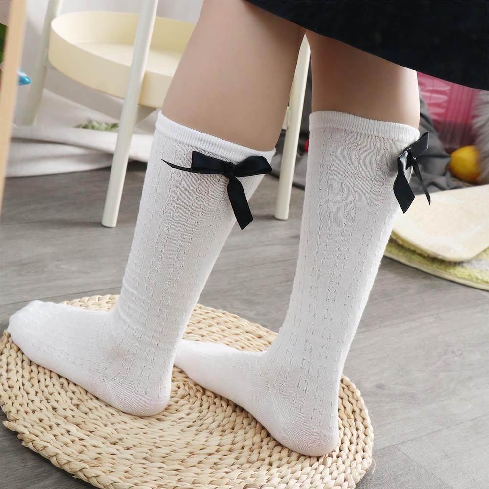 

Golf Socks Ribbon Boeknot Hosiery Long Tube Balletcore Bow Long Socks Comfortable Spring/Summer білий
