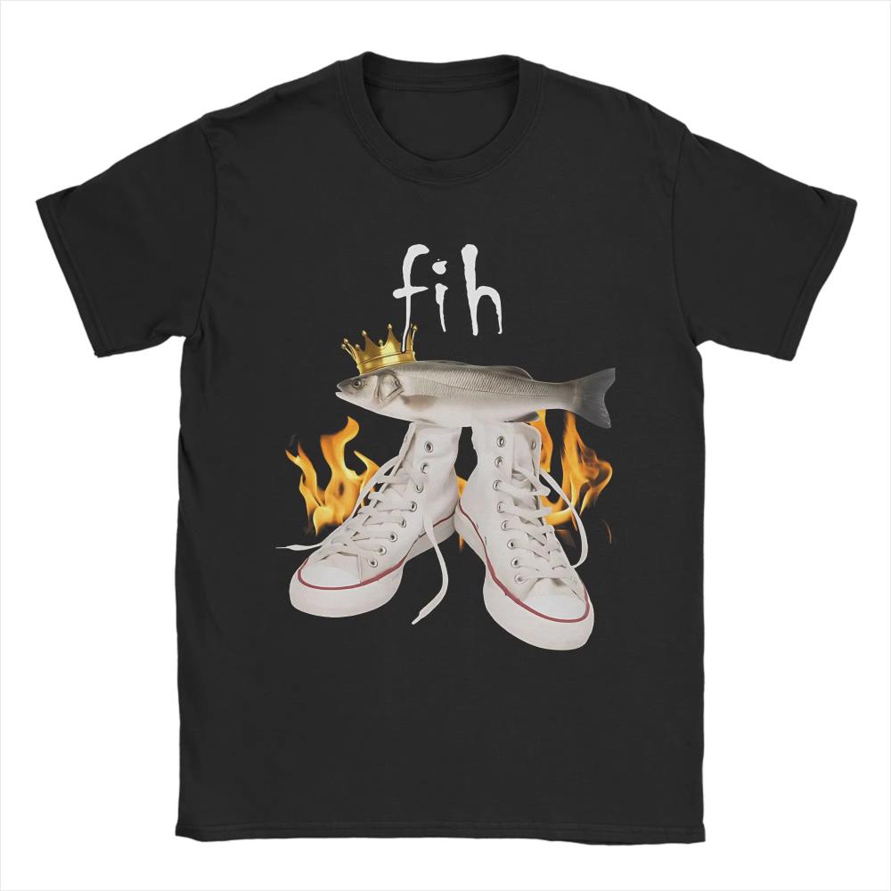 

Hot Sale Mens and Womens Fih Funny Fish Meme Printed TShirt Cotton Graphic Tee Shirts Clothing Oversized Outfits 2026 Tshirt M