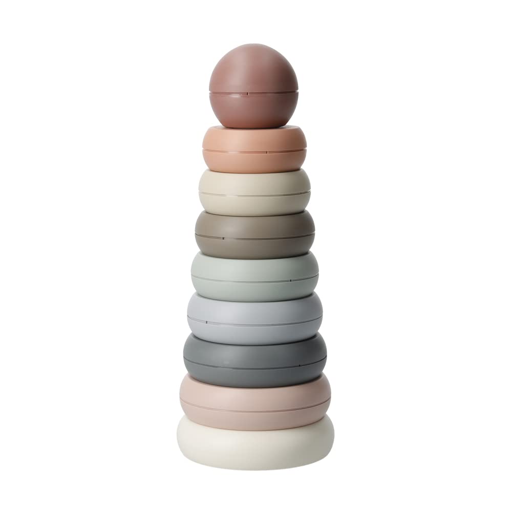 

Mushie Stacking Cups Stacking Rings Toy Baby Toy for Ages 6 1 2 3 Years Educational Toy Building Blocks Stacking Toy for Boys and Girls - Months,