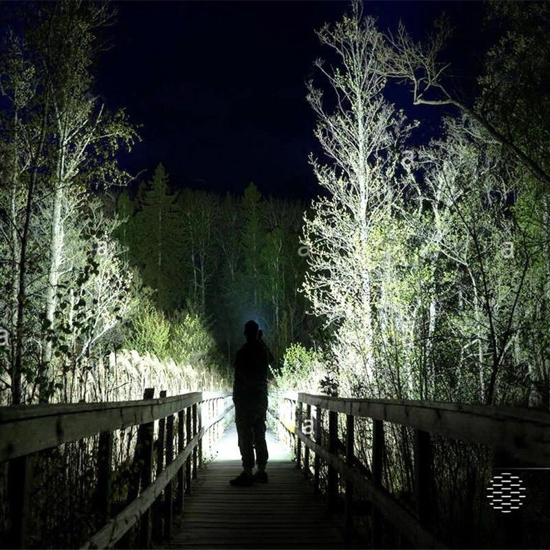 LED Flashlight COB USB Recharge Bright Waterproof for Outdoor Hunting