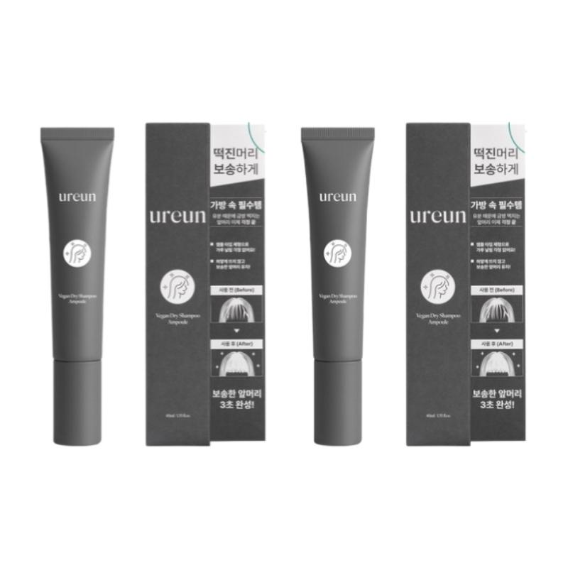 Ureun Vegan Dry Shampoo Ampoule 40ml – Oil-Absorbing Scalp Refresh,Vegan Certified, Powder-Free Quick Hair Care