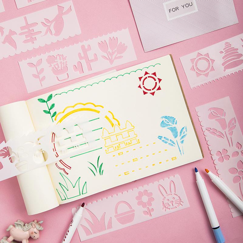 

Детский рукописный газетный журнал кружевной шаблон линейки