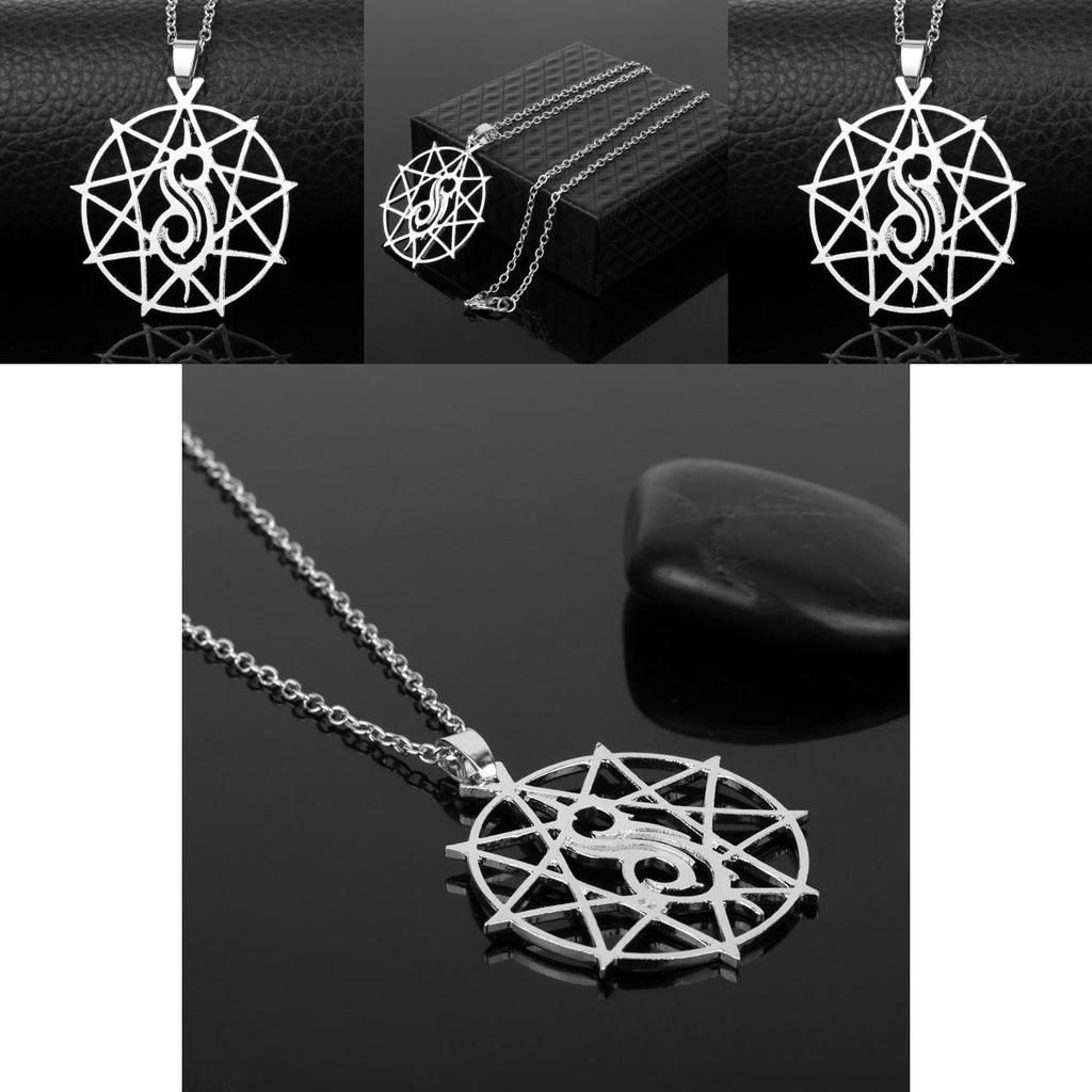 Slipknot Geometric Alloy Necklace With Pendant For Travel Gift