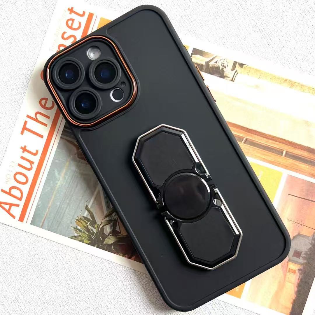 

Матовый чехол-накладка для iPhone16, подходит для модели с точным вырезом, полностью закрывающий корпус Apple 16promax, защитный чехол с невидимой подставкой Apple 16Plus