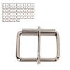 50 Pcs Belt Pin Buckle Metal Adjustable Strap Roller Buckles for Dog Collar Chest Strap Bags Leather Belt