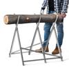 KADAX Folding wooden cutting stand, 82 x 78 cm, steel