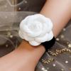 Elegant Camellia Choker Necklace Bracelet White Flower Collar Necklace Vintage Velvet Choker Bracelet Fashion Jewelry