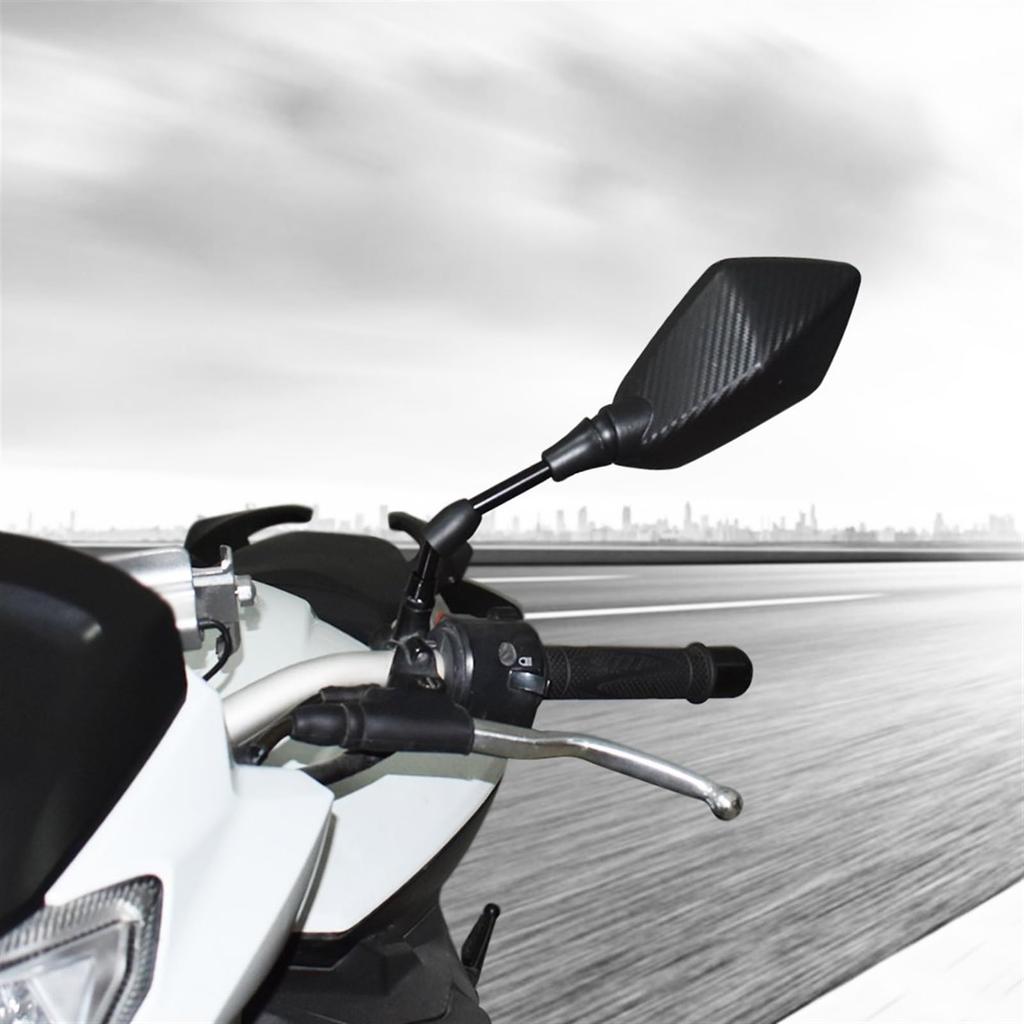 Motorcycle Mirror Kawasaki Z800 Z1000 Z250 Z300 Z250R Motorcycle Backside Mirror Scooter Accessories Rear View Side Mirror (Size : Black)